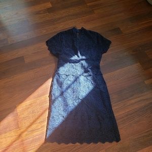 Nicole Miller Eva Lace Open-Back Cocktail Dress